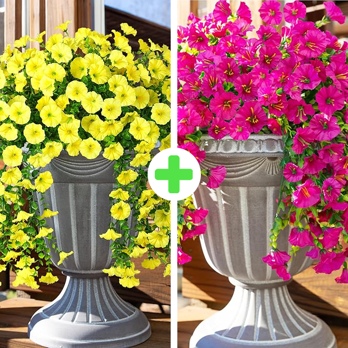 🎄 Julens finaste dekoration · 🌸 Blommande konstgjorda petunior utan skötsel