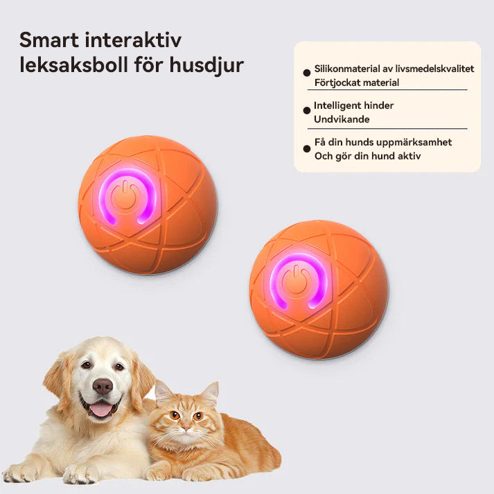 WREE® 🐶🐱🎉Studsboll med ultralång batteritid - Tillverkad av högpresterande, miljövänligt TPE-material, tillräckligt hållbart för att motstå tuggning av husdjur, vilket garanterar oändligt kul!