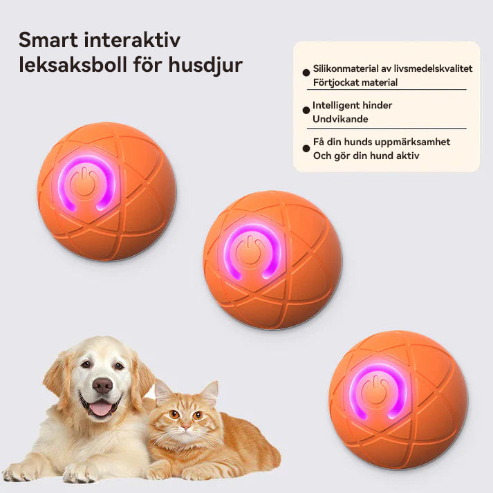 WREE® 🐶🐱🎉Studsboll med ultralång batteritid - Tillverkad av högpresterande, miljövänligt TPE-material, tillräckligt hållbart för att motstå tuggning av husdjur, vilket garanterar oändligt kul!