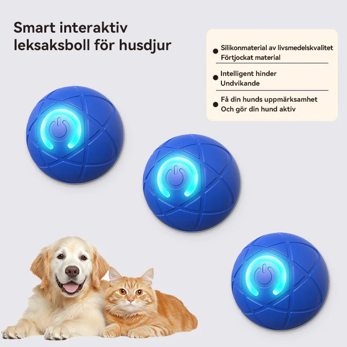 WREE® 🐶🐱🎉Studsboll med ultralång batteritid - Tillverkad av högpresterande, miljövänligt TPE-material, tillräckligt hållbart för att motstå tuggning av husdjur, vilket garanterar oändligt kul!