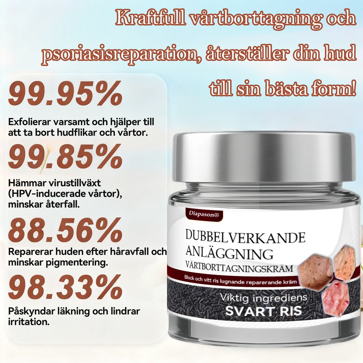 ✅【Officiell butik】🐼𝐃𝐢𝐚𝐩𝐚𝐬𝐨𝐧®𝐃𝐮𝐛𝐛𝐞𝐥𝐯𝐞𝐫𝐤𝐚𝐧𝐝𝐞 𝐀𝐧𝐥ä𝐠𝐠𝐧𝐢𝐧𝐠 𝐕å𝐫𝐭𝐛𝐨𝐫𝐭𝐭𝐚𝐠𝐧𝐢𝐧𝐠𝐬𝐤𝐫ä𝐦 👩‍⚕️(Effektiv för att ta bort födelsemärken, vårtor, hudflikar, pigmentfläckar och andra hudproblem)