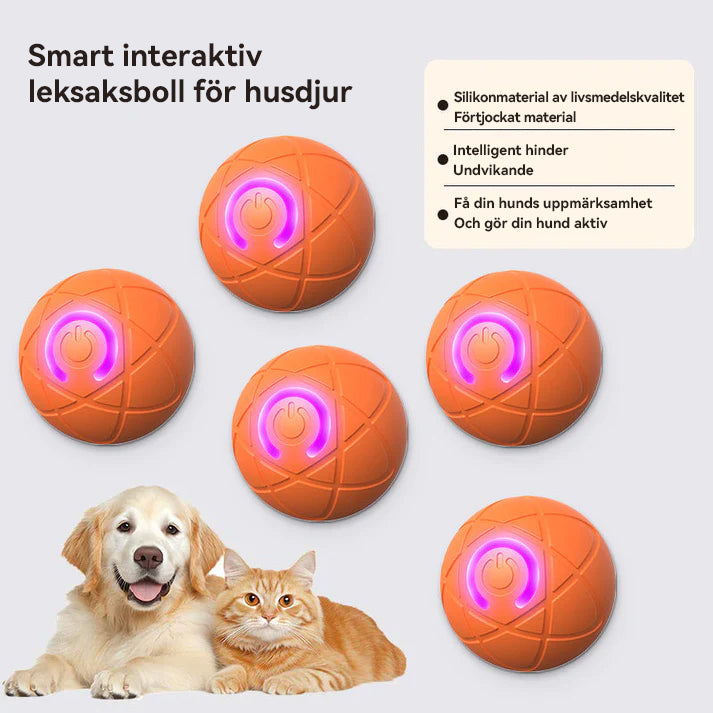 WREE® 🐶🐱🎉Studsboll med ultralång batteritid - Tillverkad av högpresterande, miljövänligt TPE-material, tillräckligt hållbart för att motstå tuggning av husdjur, vilket garanterar oändligt kul!