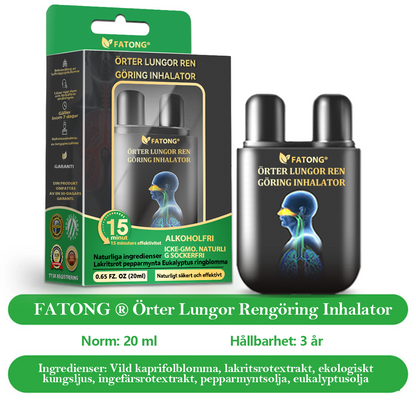 🫁🍃Officiell butik: FATONG® Örter Lungor Rengöring Inhalator (🍃💝 Hosta, väsande andning, andnöd, slem, täppt näsa, bronkit, bronkit, allergisymtom, lungbesvär💝)