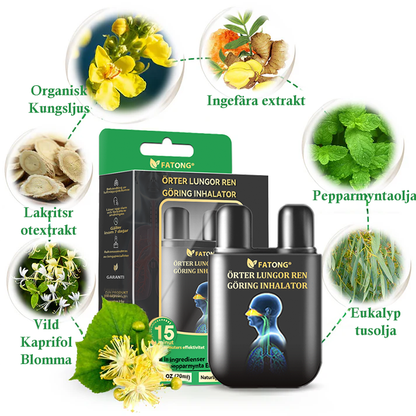 🫁🍃Officiell butik: FATONG® Örter Lungor Rengöring Inhalator (🍃💝 Hosta, väsande andning, andnöd, slem, täppt näsa, bronkit, bronkit, allergisymtom, lungbesvär💝)